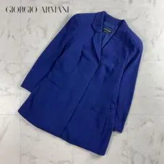 ジョルジオアルマーニ デザインジャケット 比翼 青 サイズ42*XC1624