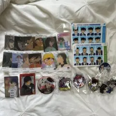 名探偵コナンラバーストラップ・クリアカード・缶バッジ・ステッカー・証明写真セット