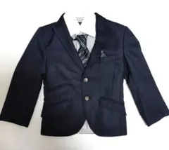 男の子 ストライプ フォーマルスーツ ３点セット（ジャケット、シャツ、ネクタイ）