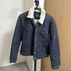 Gap 1969 ダークデニムジャケット ボア襟付き