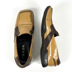 PRADA archive エナメルレザー ローファー 37.5 約24.5cmのサムネイル