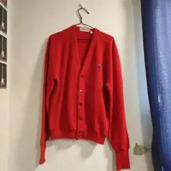 IZOD LACOSTE アクリルニットカーディガン 赤 L