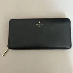 LANVIN ブラックネイビー レザー 長財布のサムネイル
