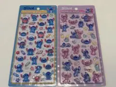 ボンボンドロップシール　スティッチらくがき　スティッチ&エンジェル　２枚セット