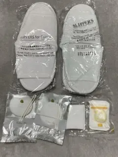ホテルアメニティ　使い捨てスリッパ　コットン　綿棒　新品未開封　ホワイト系
