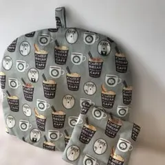 コーヒー柄 ティーコゼー&マット