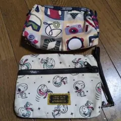 最終値下★美品★LeSportsac カメラ柄 ポーチセット＋スヌーピーポーチ