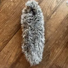 グレー ファー キーホルダー