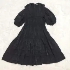 axes femme kawaii ヴィンテージドールワンピース 黒 青木美沙子