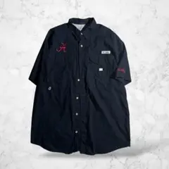 Columbia PFG 半袖フィッシングシャツALABAMA 刺繍 黒のサムネイル