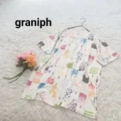 グラニフ【M】半袖Tシャツ　カットソー　アイス柄　カラフル　可愛い　カジュアル