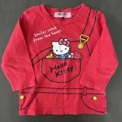 Hello Kitty 長袖カットソー レッド 80サイズ