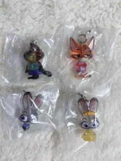 ズートピアめじるしアクセサリー2 ジュディA B ニブルズ ３点セット　ガチャ