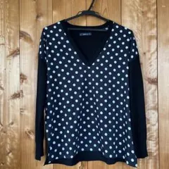 ZARA ザラ　黒ドット柄　薄ニット　Sサイズ