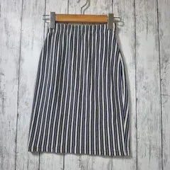 LA REDOUTE ストライプ柄 タイトスカート ウエストゴム ストレッチのサムネイル