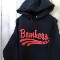 ジャージーズ Bombers カレッジ風 ビッグサイズ パーカー 黒 XL 古着