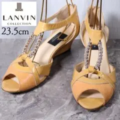 LANVIN ランバン 23.5 サンダル エナメル レザー コンビ ビジューのサムネイル