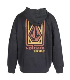【新品タグ付き】　volcom ダークグレー フード付きパーカー　L