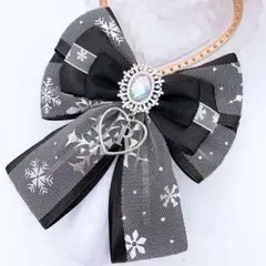 キンブレリボン ペンライトリボン 雪チュール ブラック ❄︎ハンドメイド