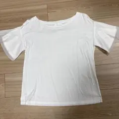 Green Label Relaxing チュール袖 Tシャツ ホワイトのサムネイル