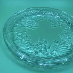 葡萄ガラスプレート　キャンドル　フランス製アンティーク食器ヴィンテージ　プレート