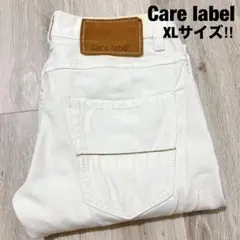 【a2467】Care label Slim402 ストレートデニム XL 白