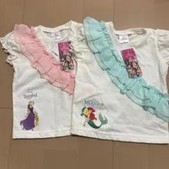 新品　ディズニー ラプンツェル アリエル Tシャツ 2枚 90