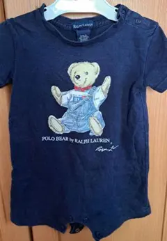 Ralph Lauren ポロベアロンパース ネイビー80