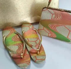 佐賀錦　草履 バッグ セット 和装小物