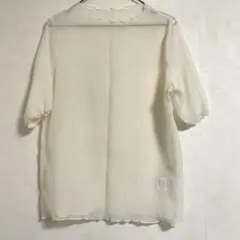 【LOWRYSFARM】ホワイトシアートップス