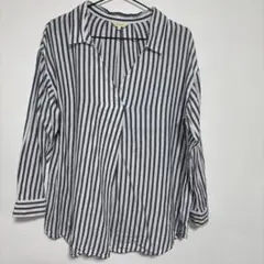 即日発送！HUSHUSH ストライプ シャツ Lサイズ　チュニック　体型カバー