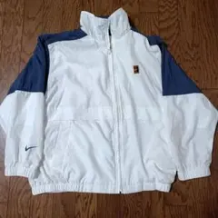 【希少】90s NIKE ナイキ テニス ナイロンジャケット 袖刺繍ロゴ 短丈