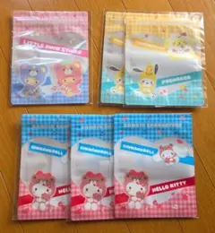セブンイレブン　サンリオ　オリジナルジッパーバッグ3種 6枚セット