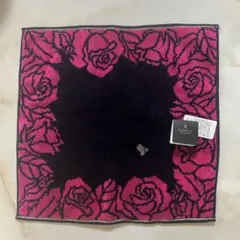 LANVIN バラ柄 タオルハンカチ