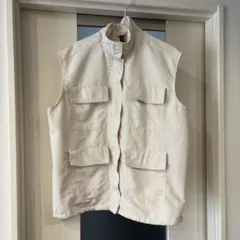 H&M アイボリー ノースリーブベスト M