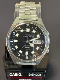 稼働✨ CITIZEN　セブンスターダイバー　自動巻き　腕時計　デイト　希少 シチズン セブンスター 1968年製 ダイバーズウオッチ デイデイト