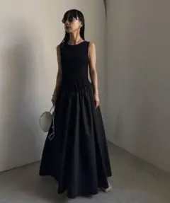 louren waist twist pencil dress black S - メルカリ