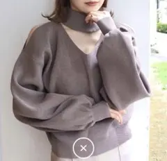 チョーカーニット ベージュ