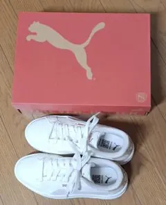 PUMA カルメン2CORK warm white 25cm 箱付き