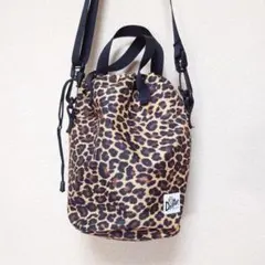 DRIFTER レオパード柄 巾着 ショルダーバッグ