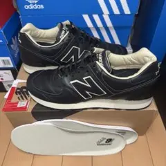 送料込 new balance OU576LKK ブラック レザー