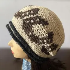 ビーニー キャップ　クロシェハット　クラッシャーハット　シーズンフリー　ターバン