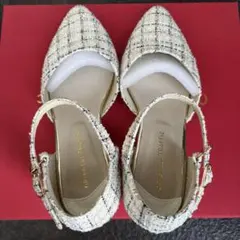 オリエンタルトラフィック 靴 ヒール ツイード