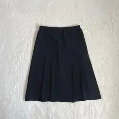 ブラック フレアスカート プリーツ ミドル丈 裏地付き 冠婚葬祭 セレモニー