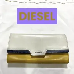 ディーゼル 長財布　イエロー白ネイビー　ファスナーのサムネイル