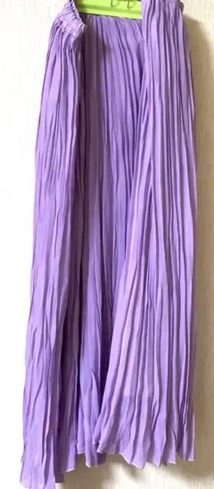 ニコアンド 薄紫 シフォン プリーツスカート