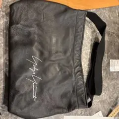 Yohji Yamamoto 牛革 ショルダーバッグ ブラックのサムネイル
