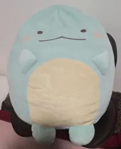 ギュッと発送お値下げ③すみっコぐらしとかげ 水色のかわいいキャラクターぬいぐるみ