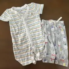 baby gap 6-12ヶ月のストライプロンパースと3-6ヶ月のパンツセット