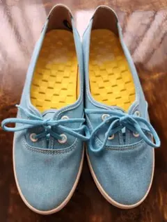 最終値下げ Vans 水色 ローカットスニーカー 24.5cm